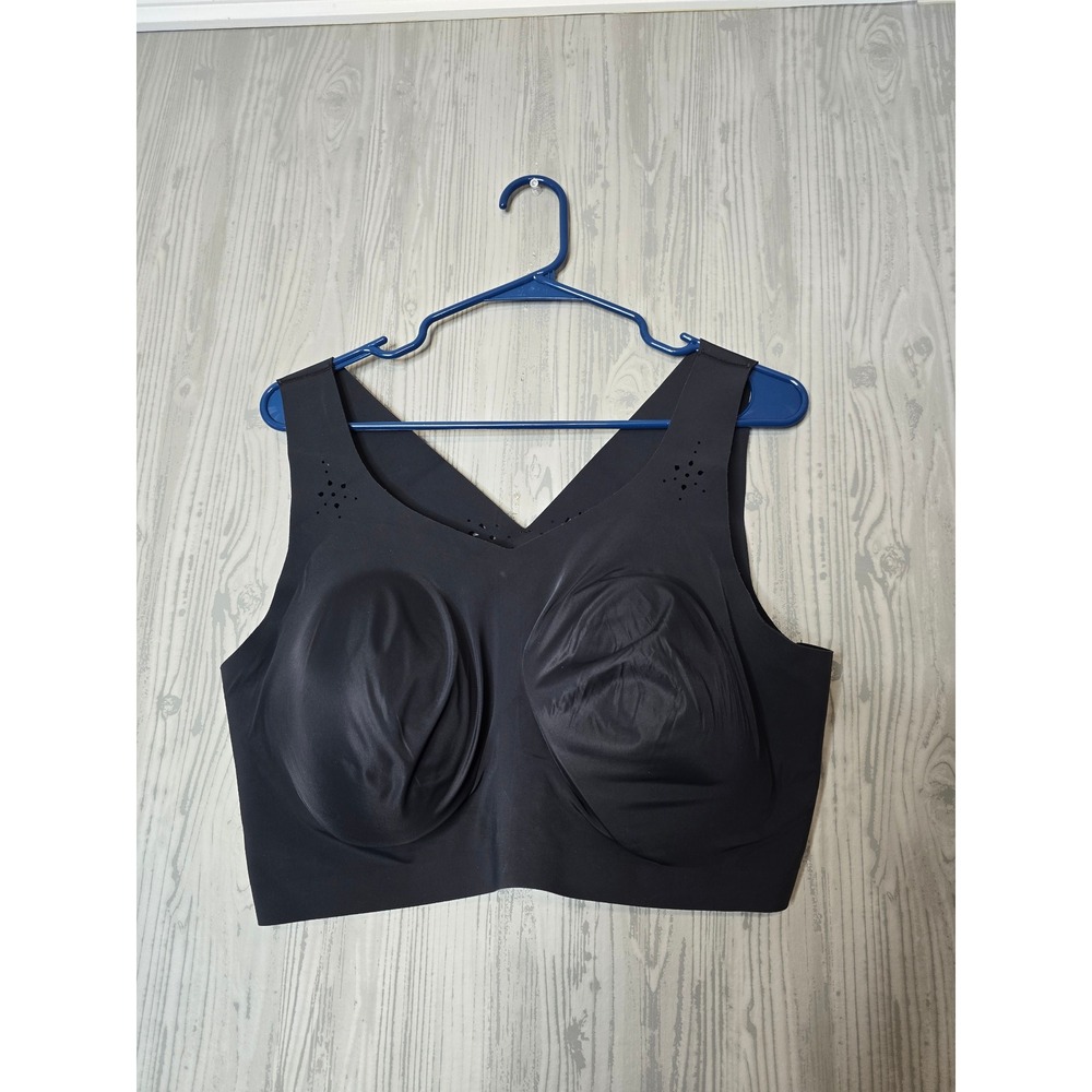 Evelyn & Bobbie Defy Bra Jewel Cut Womens 3XL Black Diamond Wireless Seamless